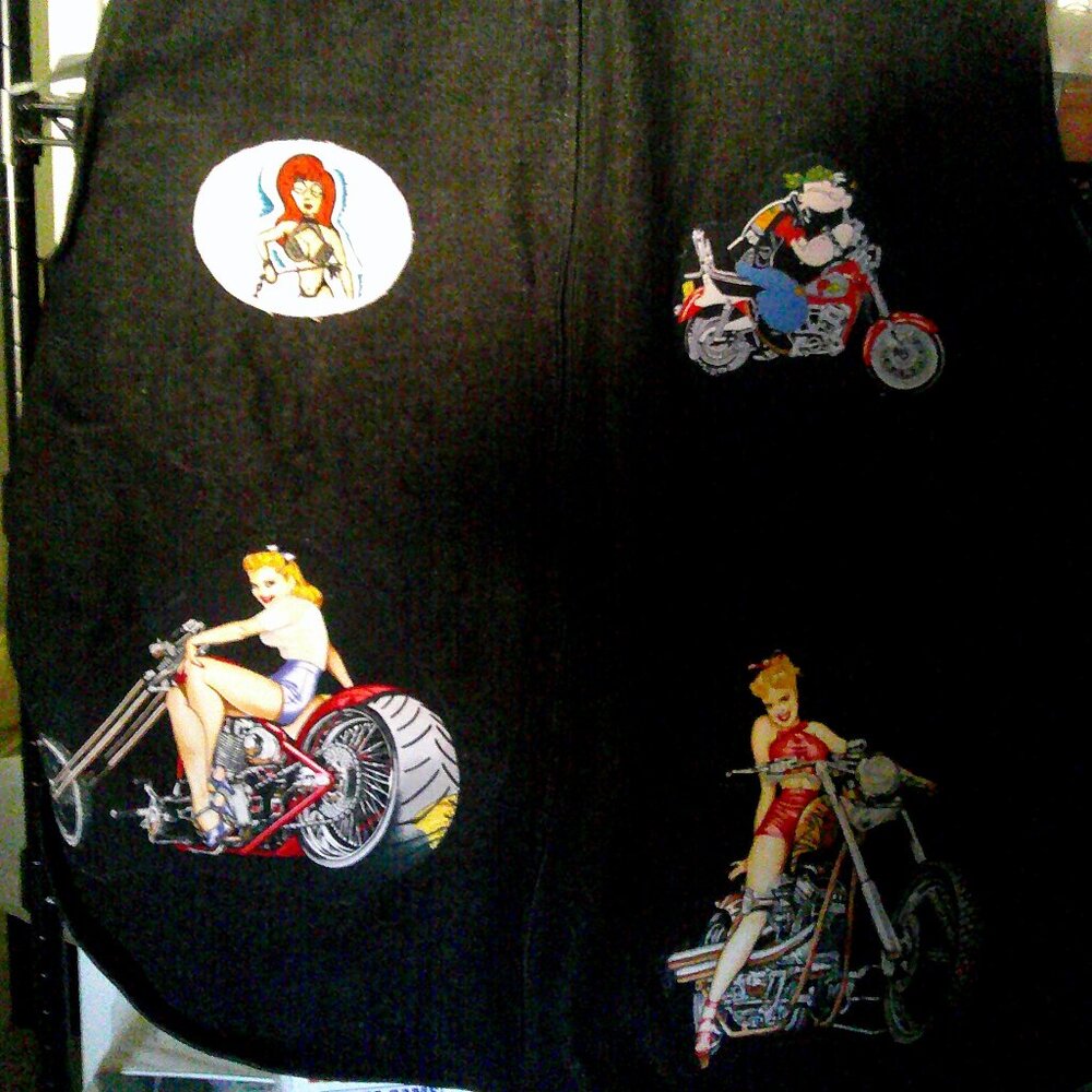 Adult 2XL Good Times Bad Friends/Daria/Motorcycles Vest-Good Condition-No Tags